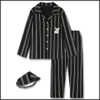 蔡徐坤同款情侣睡衣女士春秋季薄款卡通长袖男士学生明星家居服套