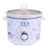 青花瓷电炖锅养生煲汤锅白瓷内胆玻璃盖法耐(FANAI)厨房电器电动锅宝宝煮粥煲 3.5L白玻璃盖(3~4人使用)