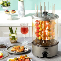 电烧烤炉烤串机家用小型法耐(FANAI)自动旋转室内无烟电烤盘烤羊肉串 升级定时功能