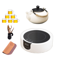 电陶炉茶炉煮茶器家用定时玻璃壶陶法耐(FANAI)瓷壶迷你煮茶炉不挑壶锅光波炉 深紫色