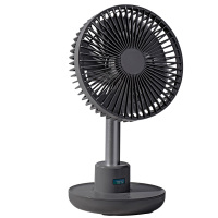 自动摇头办公室桌面小型风扇宿舍纳丽雅(Nal家用学生台式usb电扇插电 灰色[电子数显]12h续航☆三挡大风力☆自动摇头