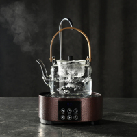 迷你电陶炉茶炉自动上水小型法耐(FANAI)抽水小电磁炉泡茶光波煮茶器家用 锤纹金炉+双胆蒸煮提梁壶