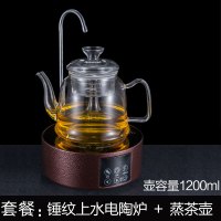 迷你电陶炉茶炉自动上水小型法耐(FANAI)抽水小电磁炉泡茶光波煮茶器家用 锤纹金炉+大肚蒸茶壶