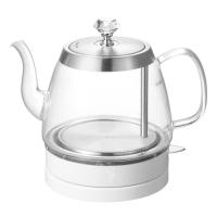 玻璃电热烧水壶法耐(FANAI)家用快速自动断电迷你电茶壶透明开水泡茶器 1L白色圆壶