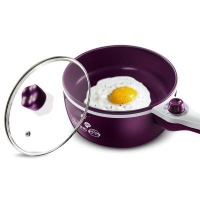 插电锅不粘平底炒菜小煎锅迷你学生宿舍用电炒锅煎牛排小型电烧锅 不带蒸笼+送运费险1人