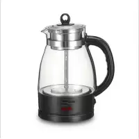 黑茶煮茶器(FANAI)家用玻璃全自动蒸汽蒸茶器安化黑茶专用煮茶壶电烧水壶 黑色带字