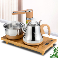 全自动上水壶法耐(FANAI)电热烧水壶泡茶专用抽水式茶台家用功夫茶具器电磁炉 [不锈钢款]金色