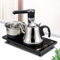 全自动上水壶法耐(FANAI)电热烧水壶泡茶专用抽水式茶台家用功夫茶具器电磁炉 [不锈钢款]黑色