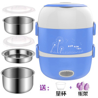 电热饭盒法耐(FANAI)可插电加热保温学生便当盒上班族蒸煮饭器迷你电饭煲 天蓝色MA203个内胆