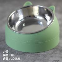 宠物智能饮水机小猫咪狗狗自动时光旧巷循环两用饮水器喂食器饮水喝水猫碗 绿色猫头碗【200ml】