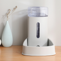 饮水机时光旧巷宠物狗狗立式自动不插电猫喝水喂水喂食器喂狗用品 喂水器(灰色)