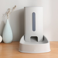 饮水机时光旧巷宠物狗狗立式自动不插电猫喝水喂水喂食器喂狗用品 喂食器(灰色