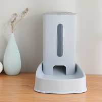 饮水机时光旧巷宠物狗狗立式自动不插电猫喝水喂水喂食器喂狗用品 喂食器（蓝色）