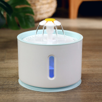 饮水机时光旧巷宠物狗狗立式自动不插电猫喝水喂水喂食器喂狗用品 第四代防干烧/喷泉循环透视款(薄荷绿)