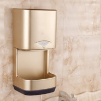 高速干手机 全自动感应干手器时光旧巷 烘手机 烘手器 带工作指示灯 土豪金/带托盘