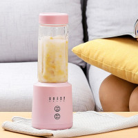 迷你破壁豆浆机家用小型玉米多功能法耐(FANAI)全自动加热免过滤免煮1-2人单 玫红豆浆机