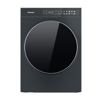 松下纤境系列10kg热泵干衣机NH-VR16Q前开式钛晶灰AG玻璃微养护