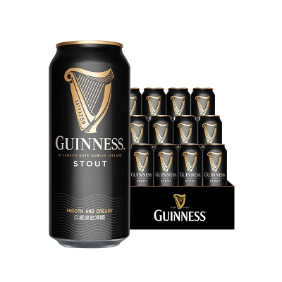 健力士(GUINNESS)啤酒 醇黑440ml*12听装爱尔兰进口