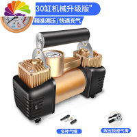 舒适主义车载充气泵汽车小轿车便携式车用多功能大功率双缸高压轮胎打气泵 [单30缸机械款]+多种气嘴(质保十年)