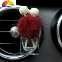 舒适主义车载空调出风口香水夹汽车液体香薰创意车内用品淡香汽车香水 酒红叼毛(风口香水)车用香水