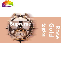 舒适主义潮牌恶霸法斗犬汽车空调出风口香薰个性车载香水摆件车饰礼品 玫瑰金