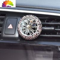 舒适主义车载香水汽车空调出风口香薰车内饰品摆件螺旋桨装饰香水空军十号 铝合金框混紫钻螺旋桨风口夹