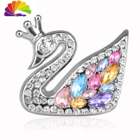 舒适主义车载香水出风口淡香天鹅女车用香薰车内装饰汽车空调风口香水 皇冠彩钻[单个价]风口