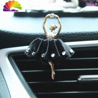 舒适主义汽车香水出风口可爱车载香水空调出风口香水创意天使车内装饰品女 黑色天使1支装