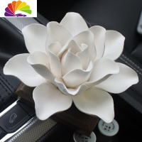 舒适主义车载香水座式汽车香薰车上淡香车内饰品用品女士摆件 白色睡莲摆件(好运莲莲)