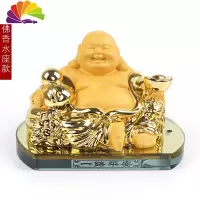 舒适主义奔驰宝马奥迪汽车摆件车载香水座创意车内饰品弥勒佛像 沙金弥勒佛葫芦(香水款)车用香水