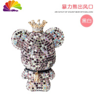 舒适主义车载香水香薰暴力熊汽车空调出风口车内装饰用品扩香摆件车饰 暴力熊黑白