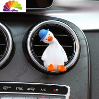 舒适主义车载香水香薰摆件空调出风口创意网红加油鸭车内用香氛汽车装饰女 歪头加油鸭-蓝(送香精)