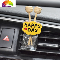 舒适主义可爱车载空调香水夹汽车出风口液体香水卡通装饰车内创意小饰品女 风口夹happyday车用香水
