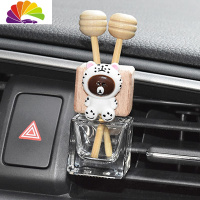 舒适主义可爱车载空调香水夹汽车出风口液体香水卡通装饰车内创意小饰品女 风口夹白色白虎车用香水