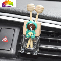 舒适主义可爱车载空调香水夹汽车出风口液体香水卡通装饰车内创意小饰品女 风口夹绿色恐龙车用香水