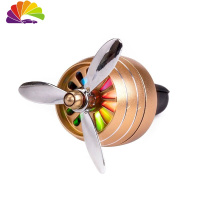 舒适主义空军一二三号车载香水带灯出风口汽车内装饰用品大全网红抖音同款 金色带灯