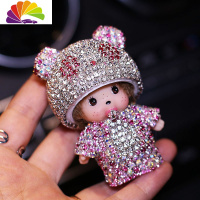 舒适主义卡通奇奇汽车空调出风口装饰车载香水夹内饰品香片夹香薰女 熊猫粉