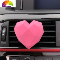 舒适主义车载香薰汽车出风口香水卡通可爱花朵车内装饰香气淡香香氛 大号深粉色爱心出风口车用香水