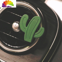 舒适主义创意仙人掌车载香水汽车出风口香水夹扩香石香薰车内空调装饰品 仙人掌出风口-绿色