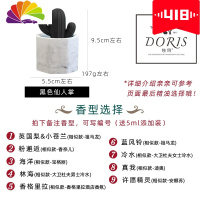 舒适主义创意车载香水香薰摆件汽车香水扩香石沙漠植物仙人掌车内装饰香氛 黑色仙人掌