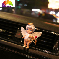 舒适主义创意可爱天使娃娃出风口装饰车载空调香水香薰卡通萌物公仔香水夹 白色丘比特天使翅膀出风口车用香水