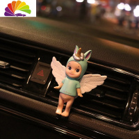 舒适主义创意可爱天使娃娃出风口装饰车载空调香水香薰卡通萌物公仔香水夹 绿色独角兽天使翅膀出风口车用香水