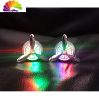 舒适主义空军一号二2号三3号汽车载出风口香水香薰小风扇旋转香氛车内装饰 银色升级版一对装(送8只香片)车用香水