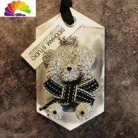 舒适主义车载香水挂件车内石膏香薰小熊扩香石汽车用品创意淡香伴手礼 A款-不看熊-灰