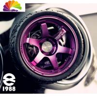 舒适主义个性创意潮金属轮毂轮胎汽车内空调出风口装饰夹香薰摆件车载香水 紫色TE37