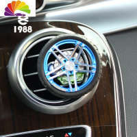 舒适主义个性创意潮金属轮毂轮胎汽车内空调出风口装饰夹香薰摆件车载香水 蓝色AMG