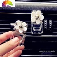 舒适主义小清新雏菊汽车香水车载用精油空调出风口夹香水瓶香薰车内除异味 一对小花风口香水瓶+液车用香水