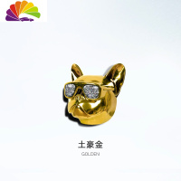 舒适主义法斗狗头车载香水汽车香水座创意时尚饰品斗牛犬车内香薰镶钻摆件 斗牛犬车载香薰土豪金[1件]