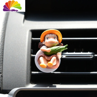 舒适主义卡通猫咪汽车出风口香水 ins泫雅小花可爱车载空调出风口装饰花女 抱玉米小梅车用香水