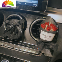 舒适主义汽车香水夹车载香薰气质香珠出风口香薰淡香皇冠天使车内装饰 香珠出风口+黑天使花束出风口车用香水